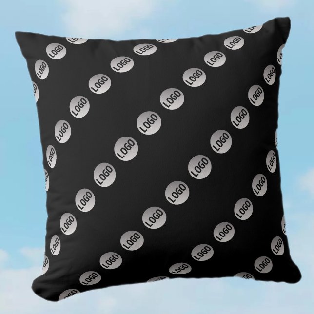 Your Logo, Design or Photo Tiled Diagonally  Throw Pillow (Creator Uploaded)