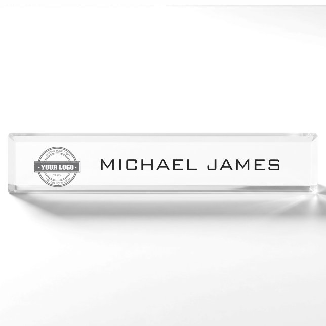 Your Logo Desk Nameplate (Front)