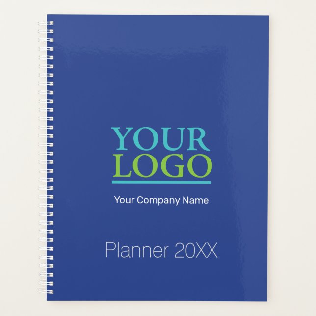 Your Logo/DIY Company Name/Year/Med Blue Planner (Front)
