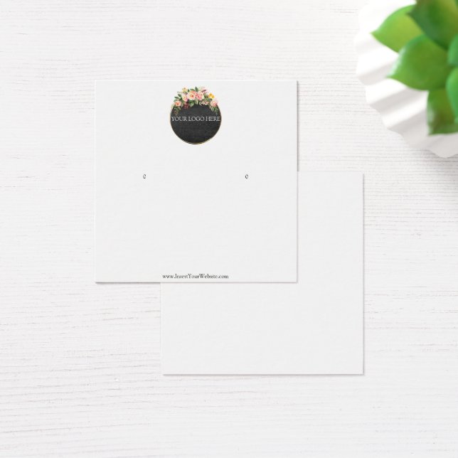 Your Logo Earring Display Card (Desk)