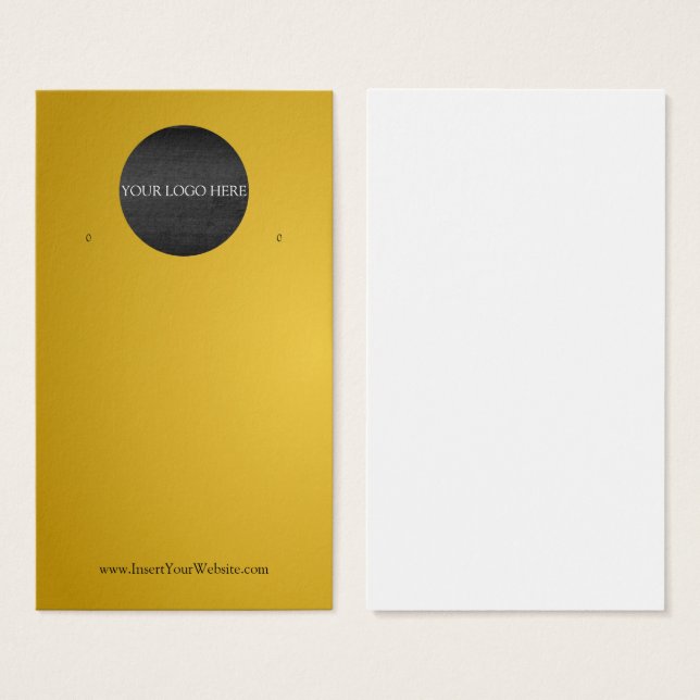Your Logo Earring Display Card (Front & Back)