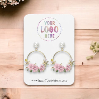 Your Logo Earring Display Card Large