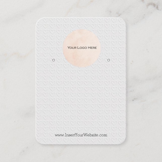 Your Logo Earring Display Card Large Vertical (Front)
