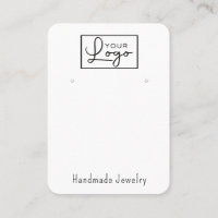 Your Logo Earring Display Social Media QR Code