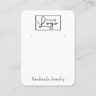 Your Logo Earring Display Social Media QR Code Business Card