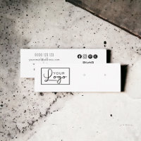 Your Logo Earring Display Social Media QR Code 
