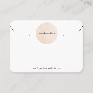 Your Logo Earring Necklace Combo Display Card