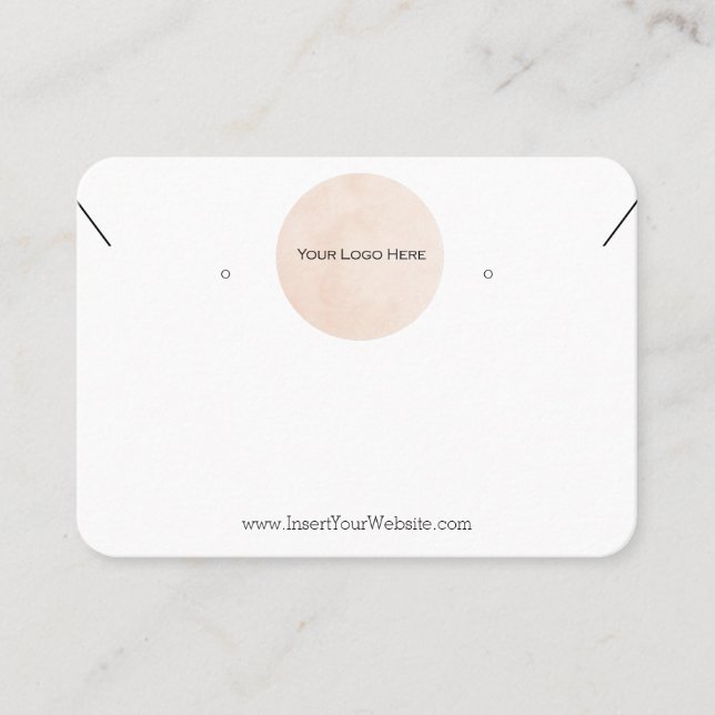 Your Logo Earring Necklace Combo Display Card (Front)