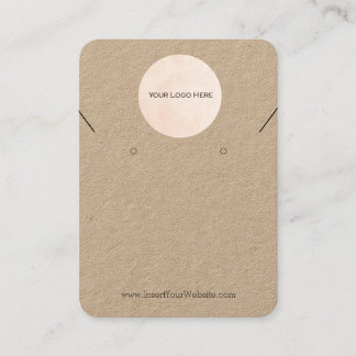 Your Logo Earring & Necklace Combo Display Card