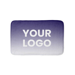 Your Logo & Editable Background Colour Gradient  Bath Mat