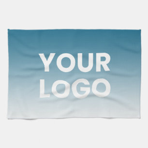 Your Logo & Editable Background Colour Gradient  Kitchen Towel
