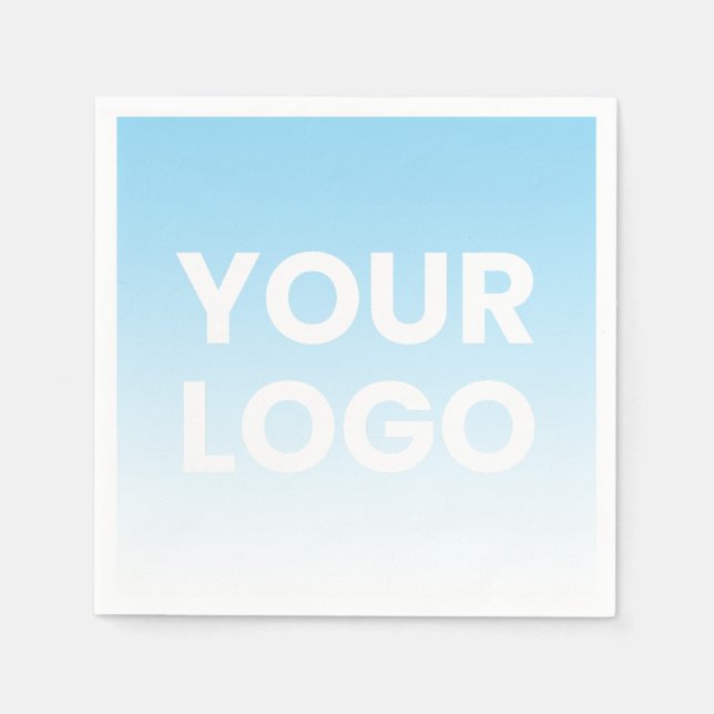Your Logo & Editable Background Colour Gradient  Napkin (Front)