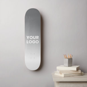 Your Logo & Editable Background Colour Gradient Skateboard