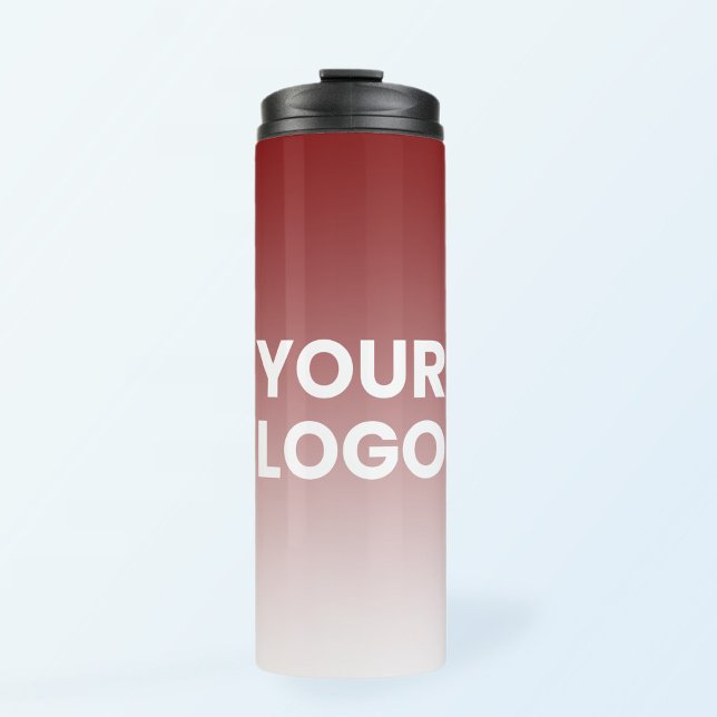 Your Logo & Editable Background Colour Gradient  Thermal Tumbler (Creator Uploaded)
