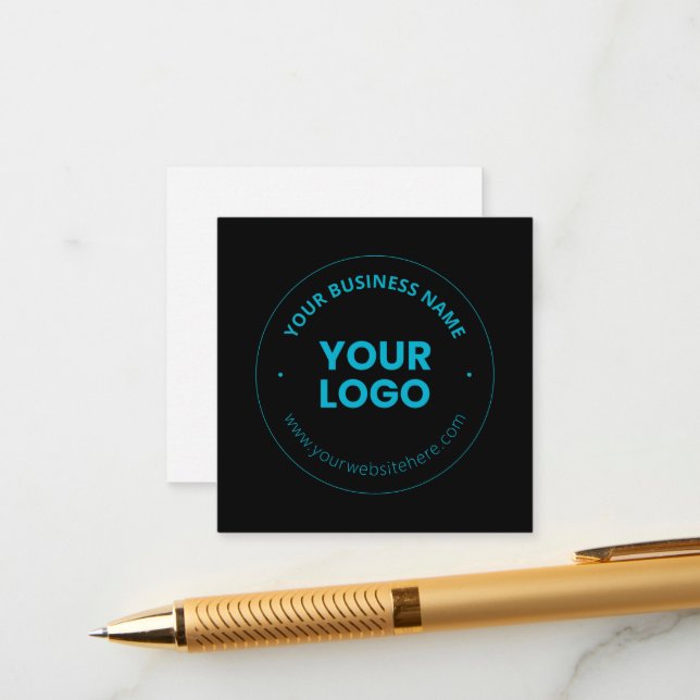 Your Logo | Editable Business Name & Website Enclosure Card (Front/Back In Situ)
