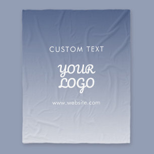Your Logo Editable Gradient Colour Fleece Blanket