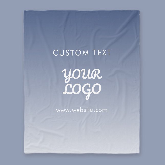 Your Logo Editable Gradient Colour Fleece Blanket (Creator Uploaded)