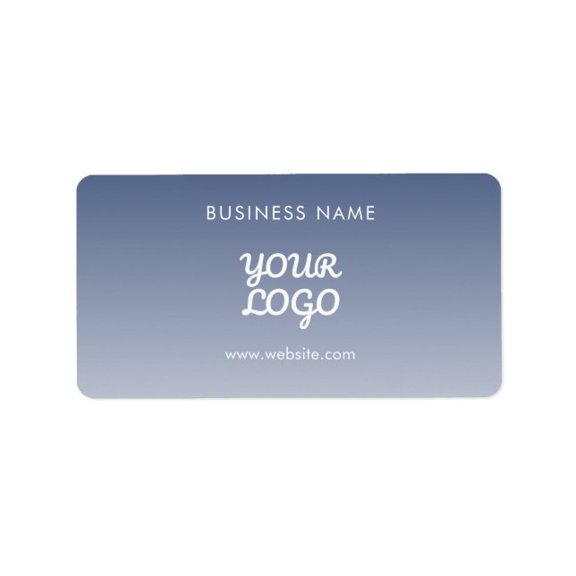 Your Logo Editable Gradient Colour Label (Front)