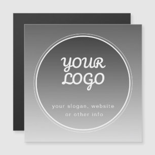 Your Logo & Editable Text Dark Grey Gradient