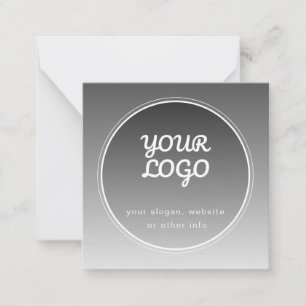 Your Logo & Editable Text Dark Grey Gradient Card