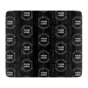 Your Logo & Editable Text   Repeating Pattern  Cutting Board