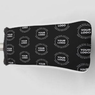 Your Logo & Editable Text Repeating Pattern Golf Head Cover