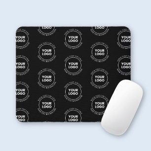 Your Logo & Editable Text   Repeating Pattern  Mouse Pad