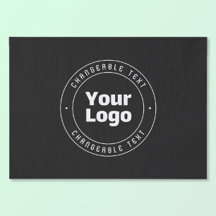 Your Logo & Editable Text Template   Black & White Tissue Paper