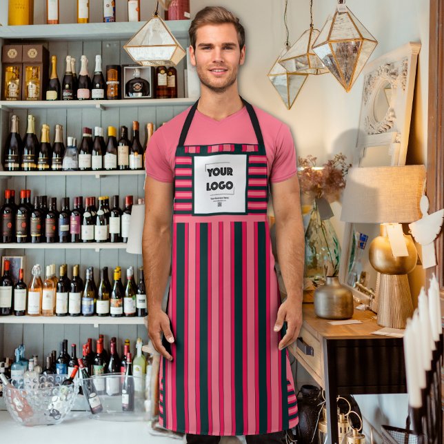 Your Logo Elegant Modern Custom Business  Apron (Creator Uploaded)