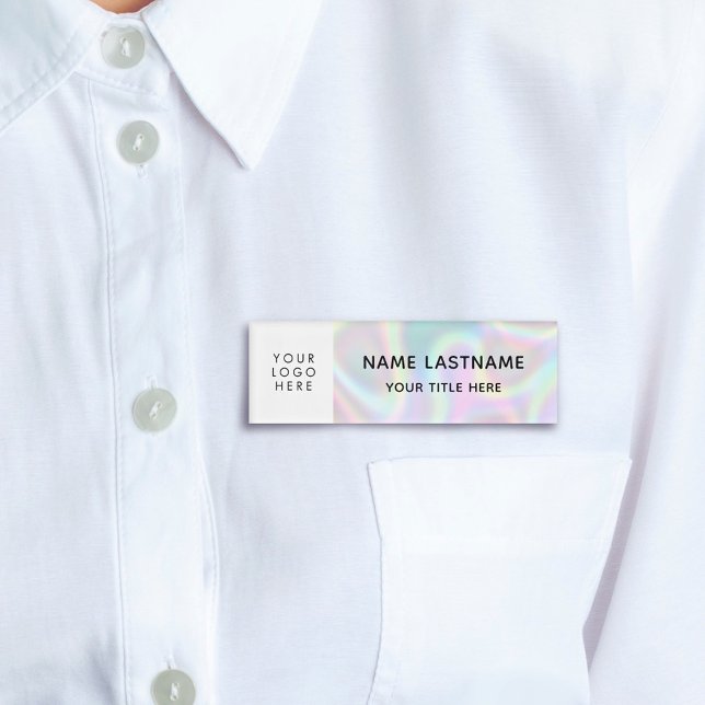 Your Logo Faux Holographic Magnet Title Name Tag (Creator Uploaded)