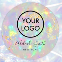 your logo faux iridescent opal