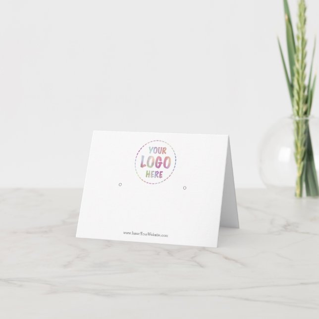Your Logo Folded Earring Display Card (Front)