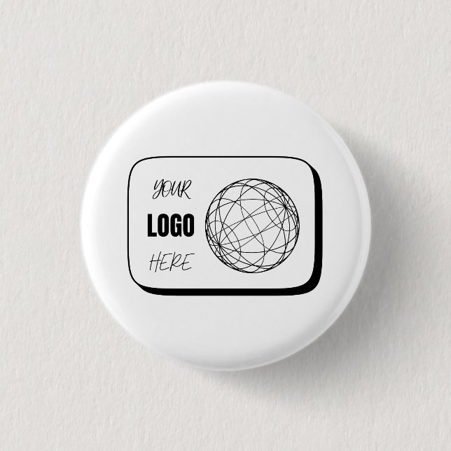 Your Logo Here 1 Inch Round Button (Front)