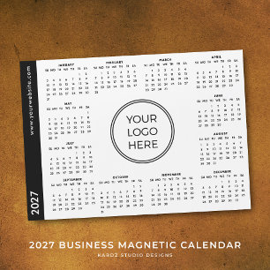 Your Logo Here 2027 white Magnetic Calendar
