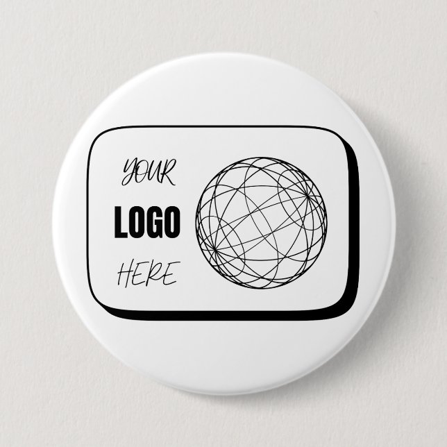 Your Logo Here 3 Inch Round Button (Front)