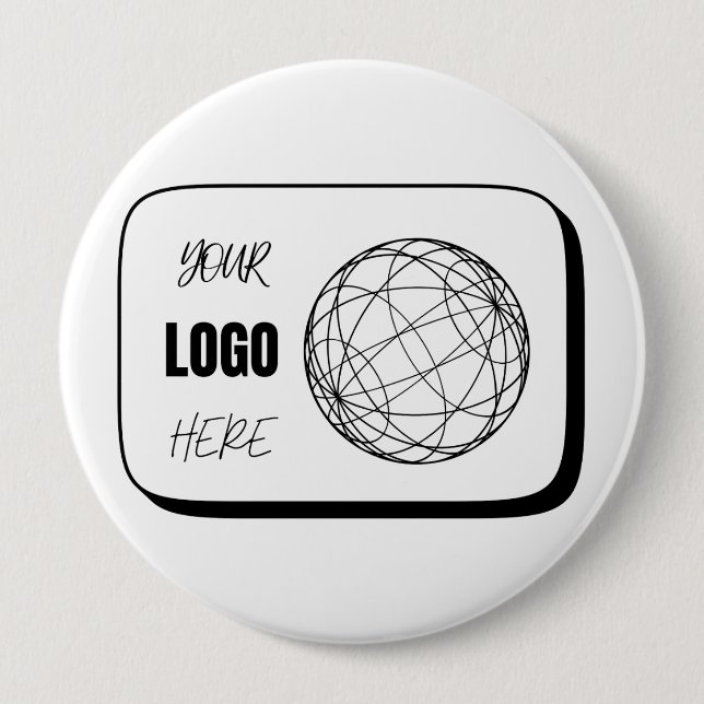 Your Logo Here 4 Inch Round Button (Front)