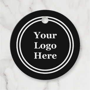Your Logo Here Black and White Template Price Tag