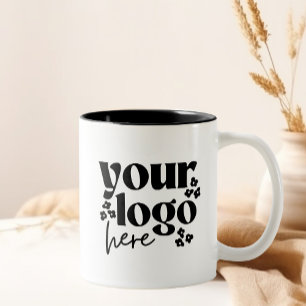 Your Logo Here Business Corporate Company Promo Two-Tone Coffee Mug