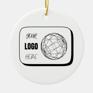 Your Logo Here Ceramic Ornament
