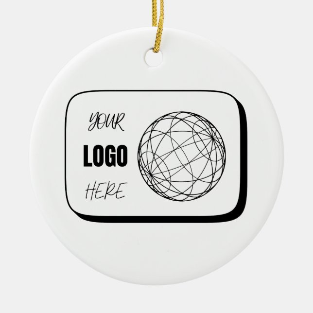 Your Logo Here Ceramic Ornament (Front)