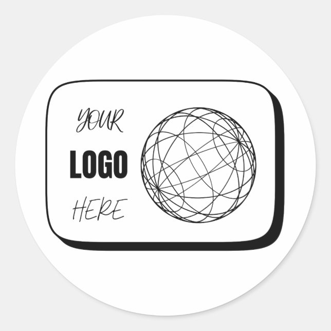 Your Logo Here Classic Round Sticker (Front)