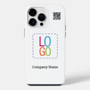 Your Logo Here & Company Name Promotional QR Code iPhone 14 Pro Max Case