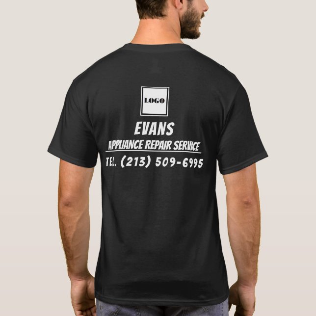 Your Logo Here Company Promotional Work Uniform T- T-Shirt (Back)
