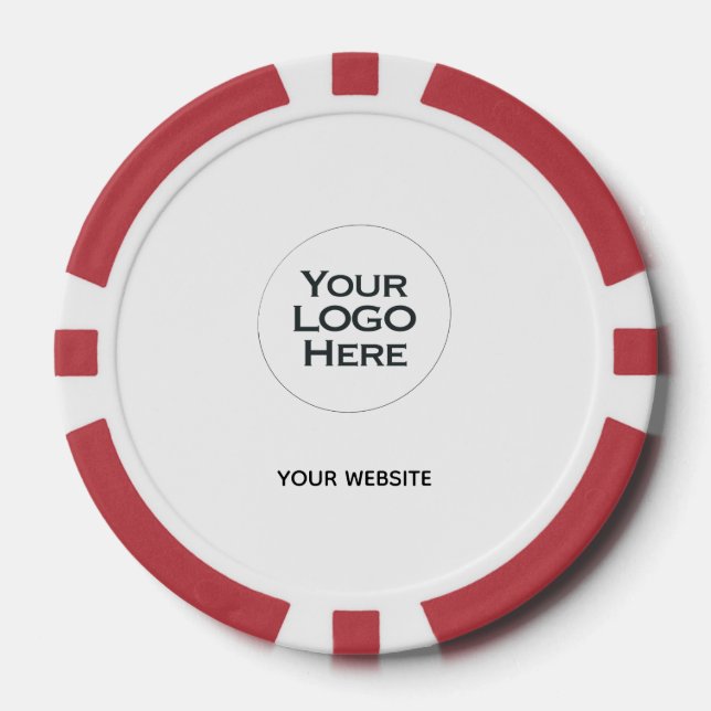Your Logo Here - Custom Brand personalized Poker Chips (Front)