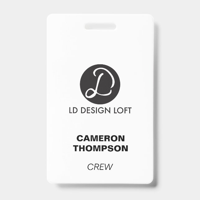 Your logo here custom Employee Crew Badge (Front)