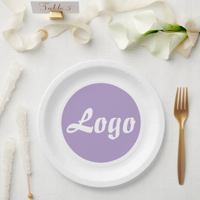 YOUR LOGO HERE CUSTOMIZED NAME AND TEXT  PAPER PLATE (Wedding)