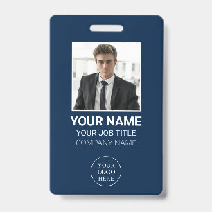 Your Logo Here Employee Photo Corporate Name Tags Badge