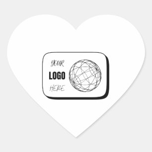 Your Logo Here Heart Sticker