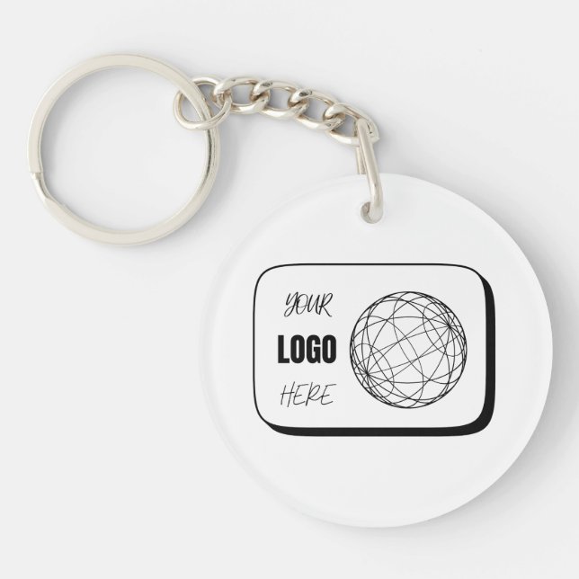 Your Logo Here Keychain (Front)