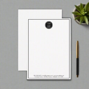 Your Logo Here l Clean Black Border Branded Card